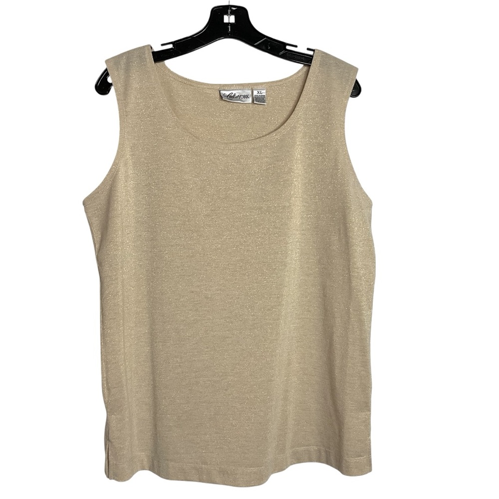 Cali and York Gold Shimmer Tank Top XL